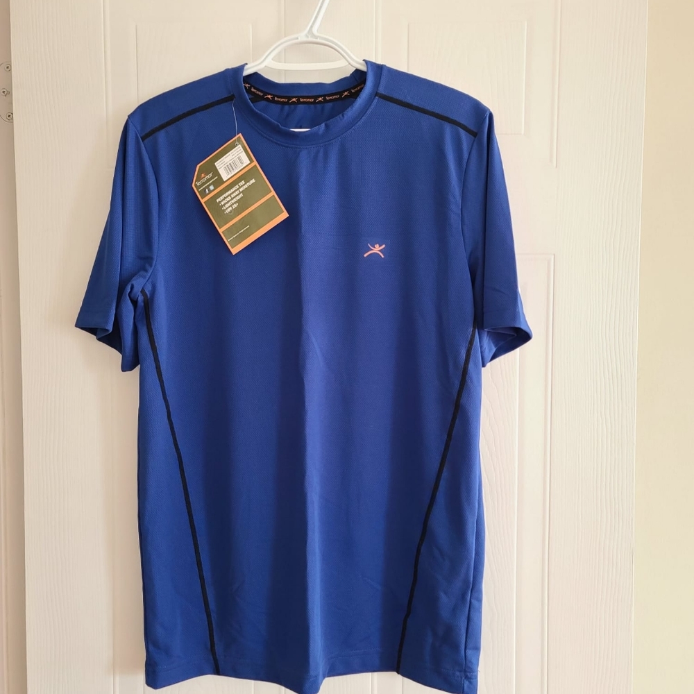 Terramar Performance Tee Blue/Black Small